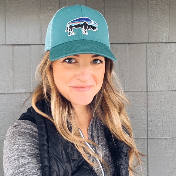 Patagonia Accessories - Patagonia Teal Fitz Roy Bison LoPro Trucker Hat